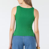 Boatneck Split Side Tank - Emerald