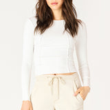Long Sleeve Exposed Seam Top