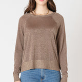 Raglan Lurex Sweater - Taupe Shimmer
