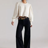 We The Free Kellee High-Rise Palazzo Jeans - Black