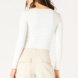 Long Sleeve Exposed Seam Top