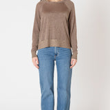 Raglan Lurex Sweater - Taupe Shimmer