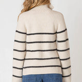 Half Zip Collared Sweater - Cream