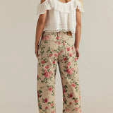 Deep Trance Printed Jeans - Floral