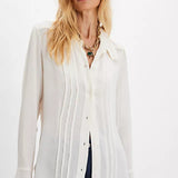 Melrose Button-Down Top - Whisper White