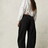 Free People Good Luck Mid Rise Barrel