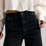 We The Free Kellee High-Rise Palazzo Jeans - Black