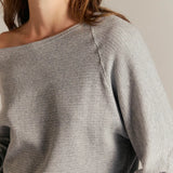 Jess Long Sleeve Top - Heather Grey