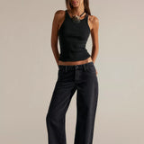 Tennessee Low Rise Boyfriend Jeans - Hideaway Black