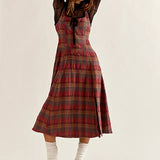 Freya Plaid Midi Dress