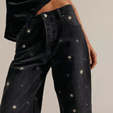We The Free Deep Trance Shine Embroidered Boyfriend Jeans