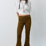 Walk The Line Cord Bootcut - Leaf Green