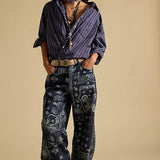 We The Free Good Luck Printed Barrel Jeans - Bandana Print