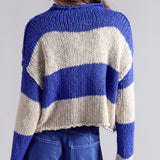 Opal Rugby Stripe Sweater - Cobalt Combo