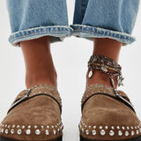 Cayatana Studded Mule - Taupe Suede