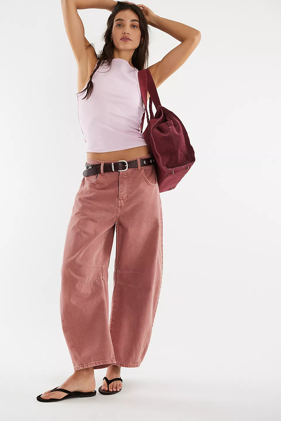 Free People Good Luck Mid Rise Barrel
