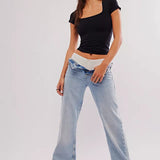 Clean Lines Sunfade Baby Tee - Black