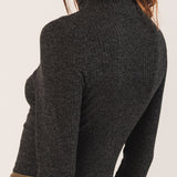 Fitted Ribbed Long Sleeve Turtleneck