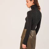 Fitted Ribbed Long Sleeve Turtleneck