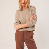 Wool & Cashmere Sport Knit Sweater - Amber