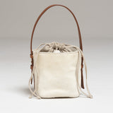 White Calf Hair Leather Purse